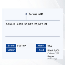 Load image into Gallery viewer, Bestink 119A Black Cyan Magenta Yellow Toner Cartridge