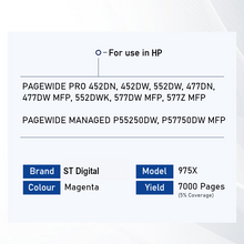 Load image into Gallery viewer, Bestink 975X High Yield Black Cyan Magenta Yellow Ink Cartridge