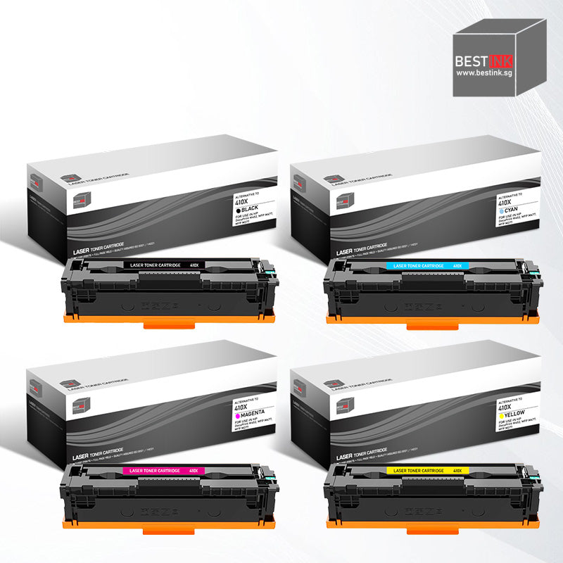Bestink 410X High Yield Black Cyan Magenta Yellow Toner Cartridge CF410X CF411X CF412X CF413X